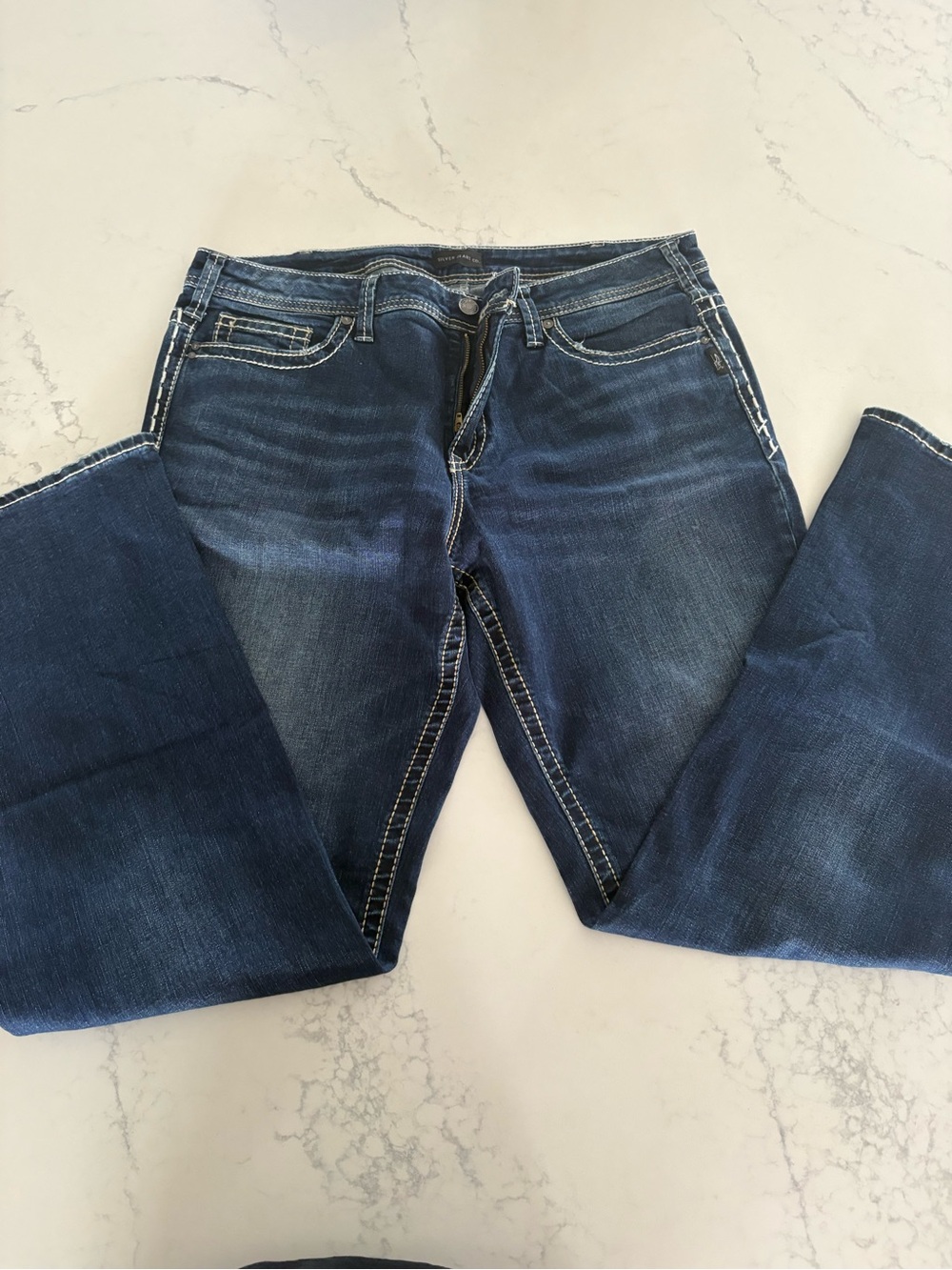 Silver Jeans Dark Blue Stretch Denim Jeans